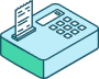 cash register and receipt graphic